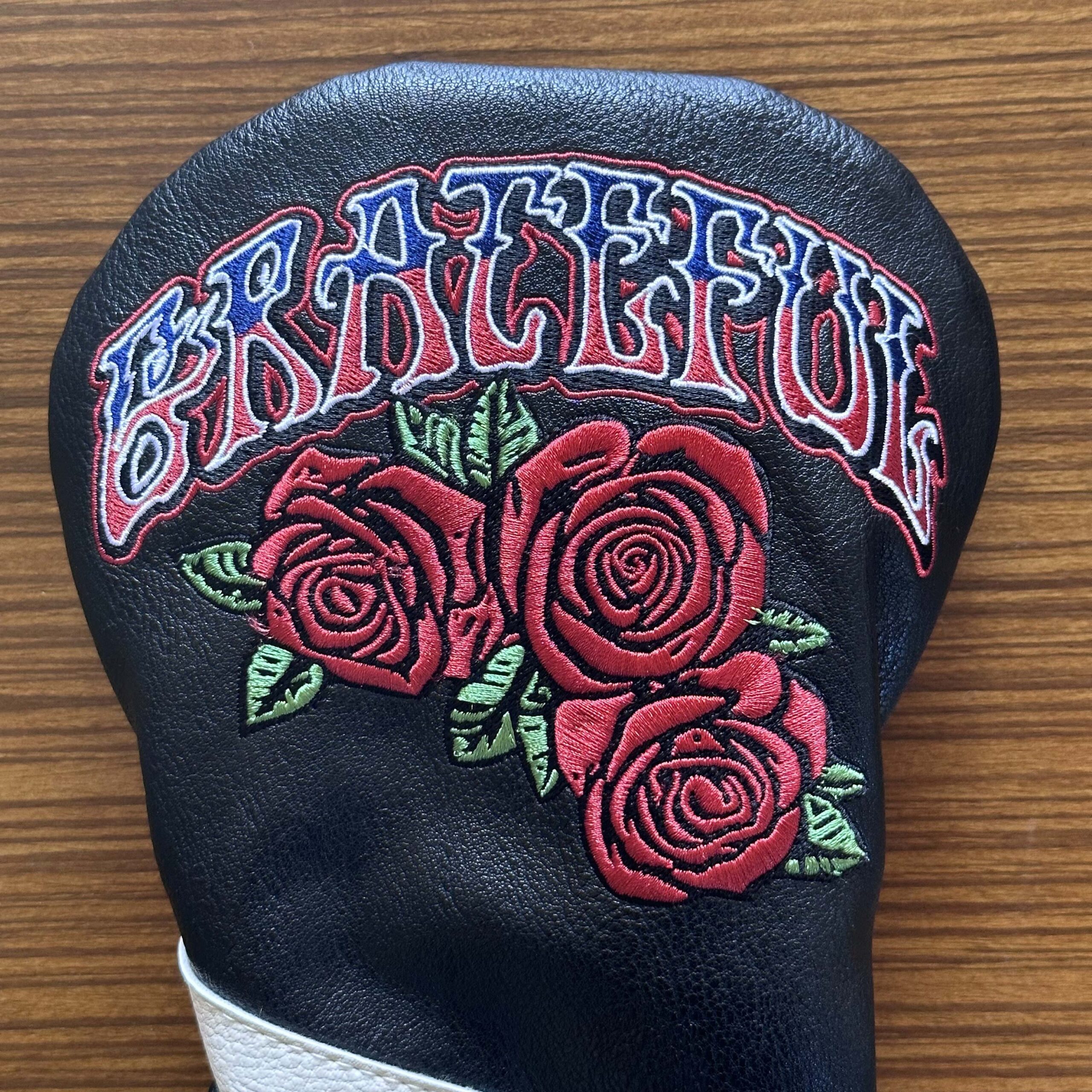 Dead Inspired - Leather Grateful Roses Golf Mallet Putter Head Cover - FREE  U.S. SHIPPING! - Phunky Threads