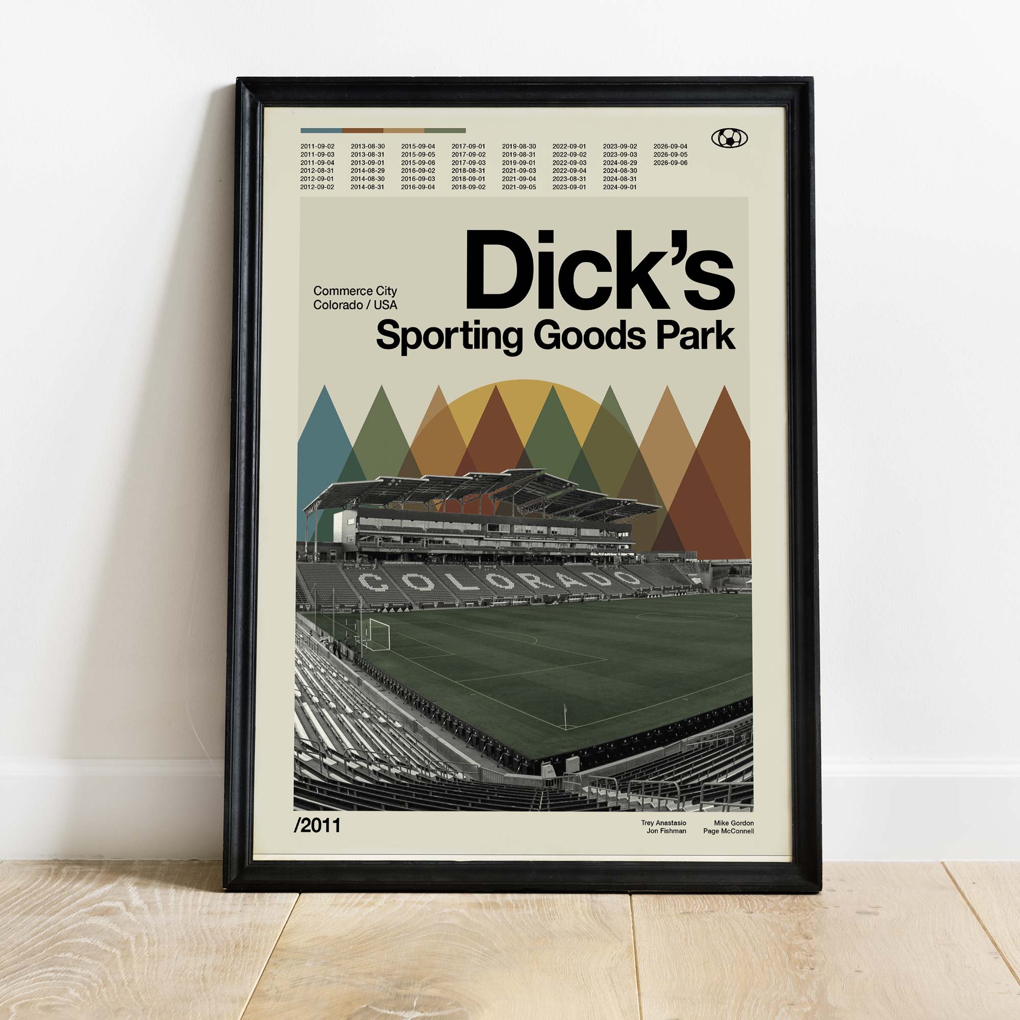 dicks-26f Phish – Dick’s Sporting Goods Park (Midcentury Modern) Poster - FREE U.S. SHIPPING! - Image 1